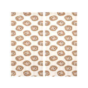 Lion Pattern Print Design 01 Gauze Curtain