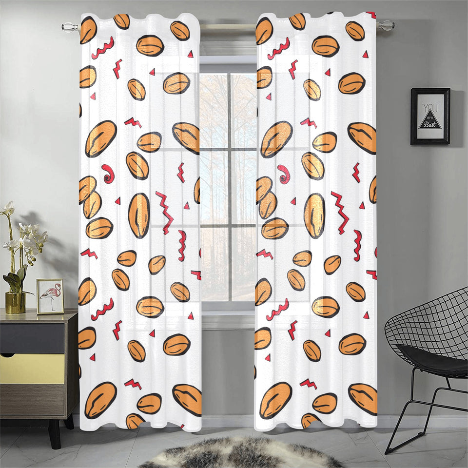 peanuts pattern background Gauze Curtain