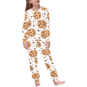 chocolate chip cookie pattern Kids' Boys' Girls' All Over Print Pajama Set