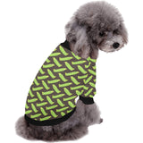 Green Peas Pattern Print Design 05 All Over Print Pet Dog Round Neck Fuzzy Shirt