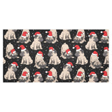 Christmas Pugs Santa_s red cap pattern Tablecloth