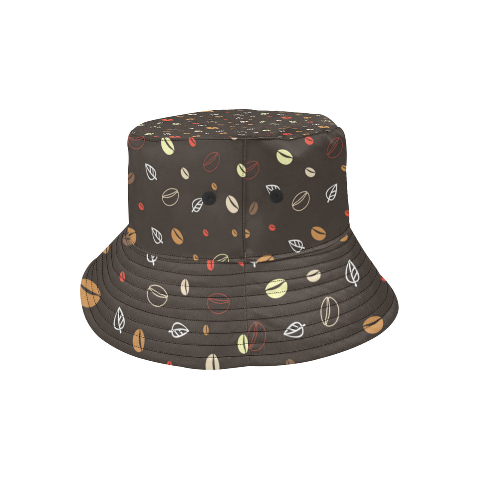 Coffee bean leave pattern Unisex Bucket Hat