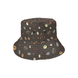 Coffee bean leave pattern Unisex Bucket Hat