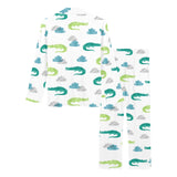 watercolor crocodile pattern Women's Long Pajama Set