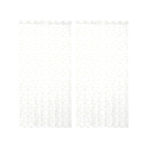 arabic white pattern Gauze Curtain