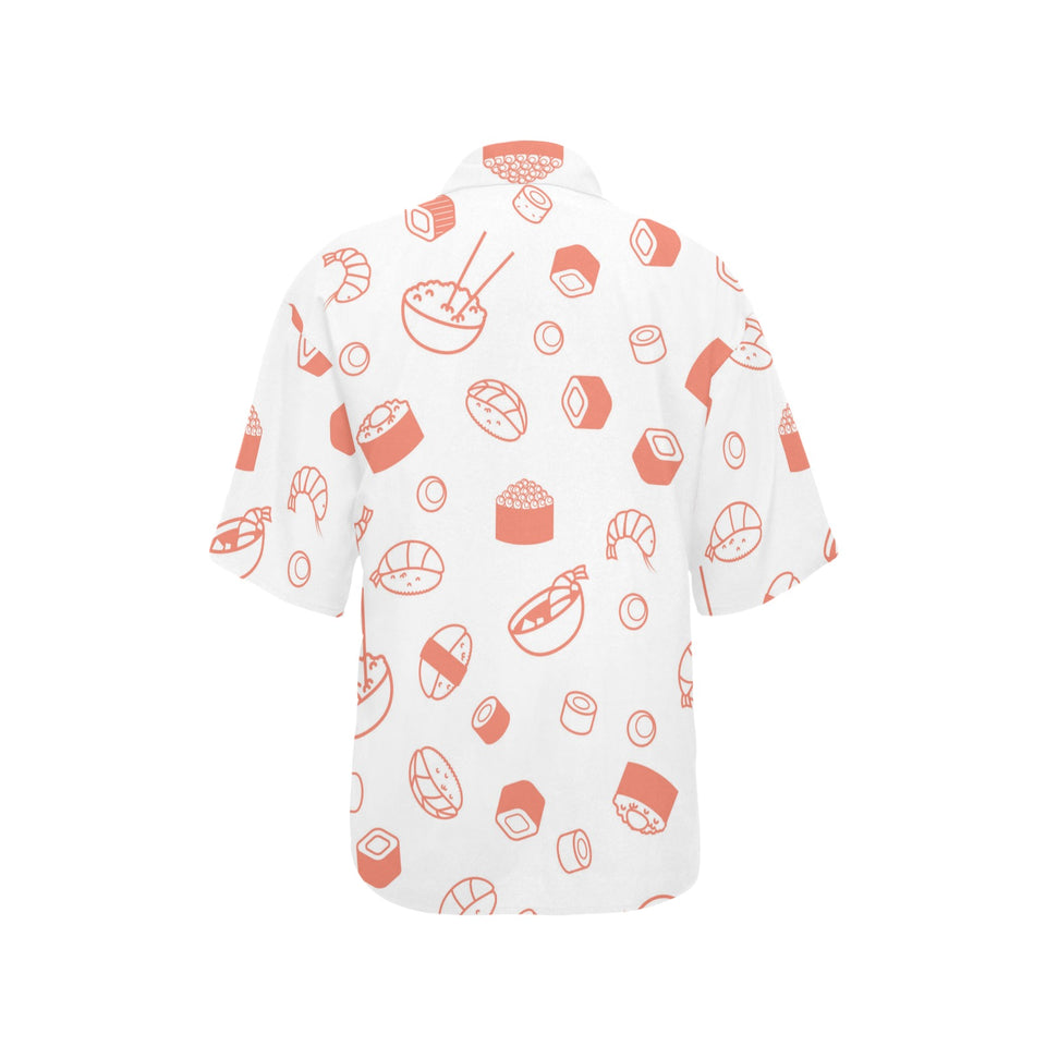 Sushi pattern Women's All Over Print Hawaiian Shirt