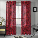 Rose Pattern Print Design 03 Gauze Curtain
