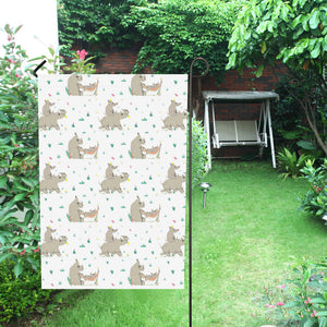 Cute Rhino pattern background House Flag Garden Flag