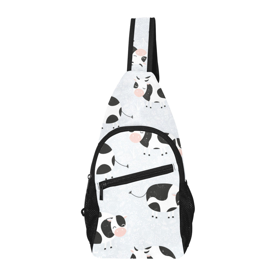Cute cows pattern All Over Print Chest Bag