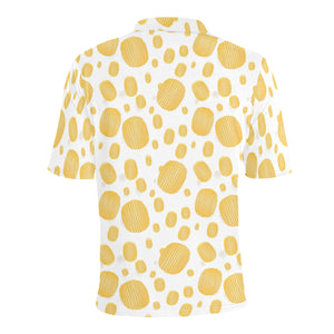 Potato Chips Pattern Print Design 03 Men's All Over Print Polo Shirt