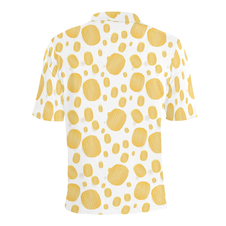 Potato Chips Pattern Print Design 03 Men's All Over Print Polo Shirt