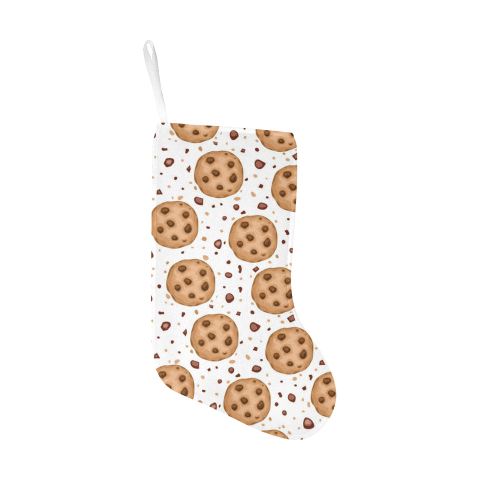 chocolate chip cookie pattern Christmas Stocking