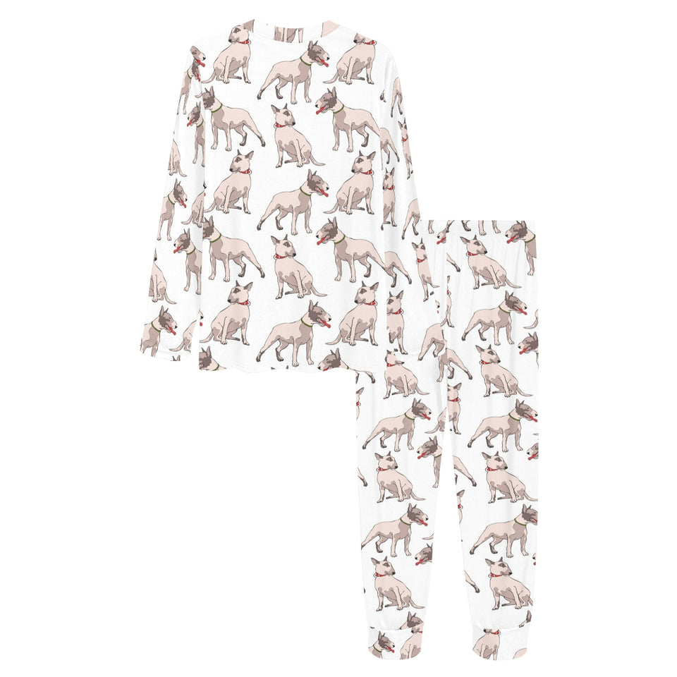 Bull Terrier Pattern Print Design 04 Women's All Over Print Pajama Set