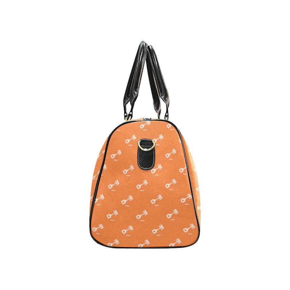 Engine Piston Orange Background Pattern Design 05 Travel Bag
