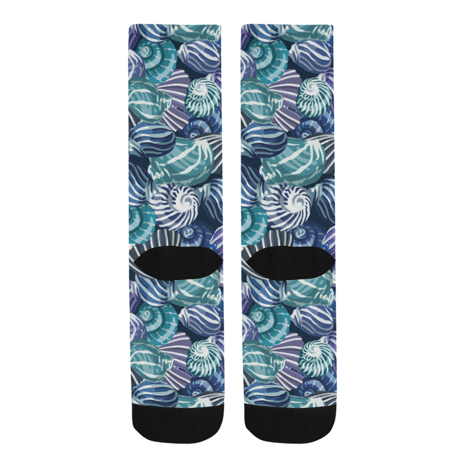 Shell design pattern Crew Socks