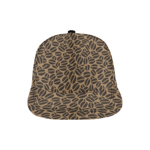 Coffee bean on brown background All Over Print Snapback Cap