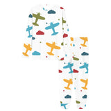 Airplane star cloud colorful Women's All Over Print Pajama Set