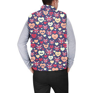 British Pattern Print Design 02 Men's Padded Vest