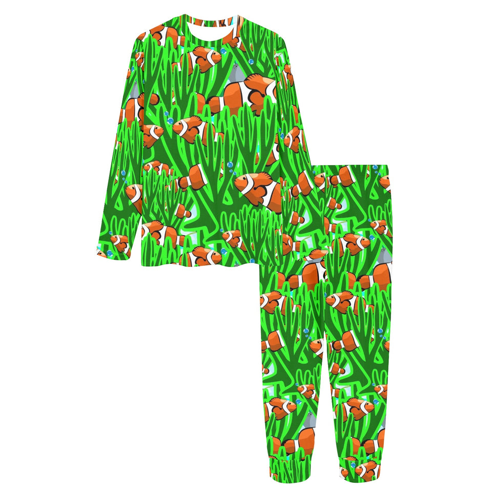 Clown Fish Pattern Print Design 01 Women's All Over Print Pajama Set