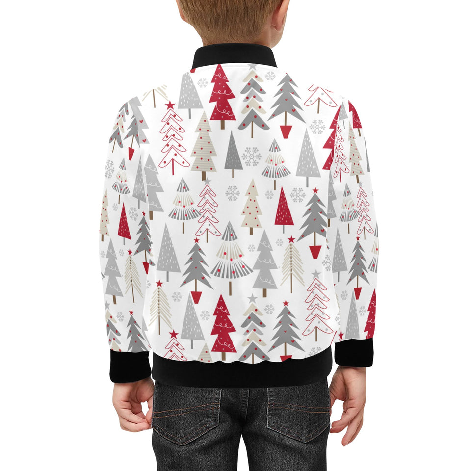 Cute Christmas tree pattern Kids' Boys' Girls' Bomber Jacket