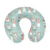 Cute snowman pattern U-Shaped Travel Neck Pillow