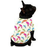 Colorful Chameleon lizard pattern All Over Print Pet Dog Round Neck Fuzzy Shirt