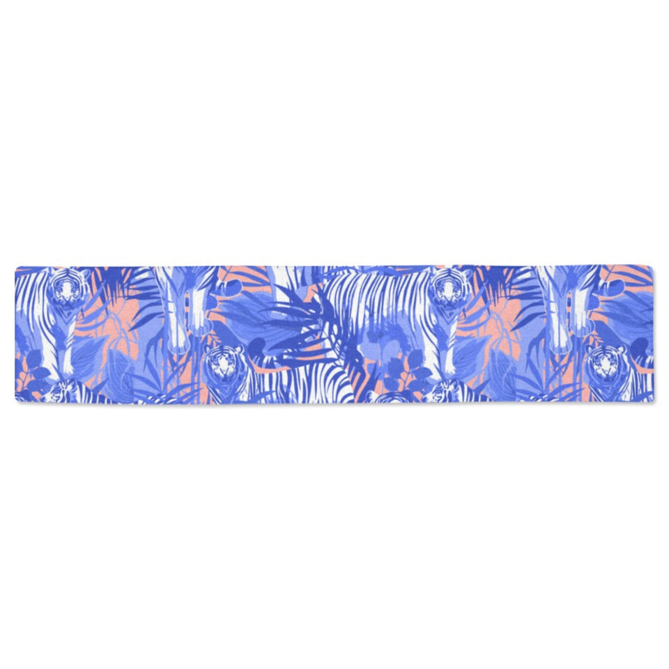 white bengal tigers pattern Table Runner