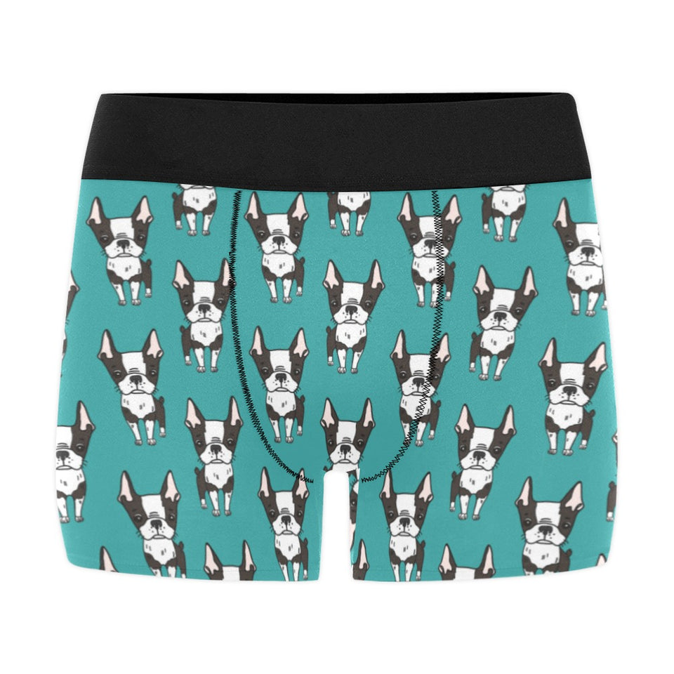 Hand drawn boston terrier dog pattern Men's All Over Print Boxer Briefs Men's Underwear