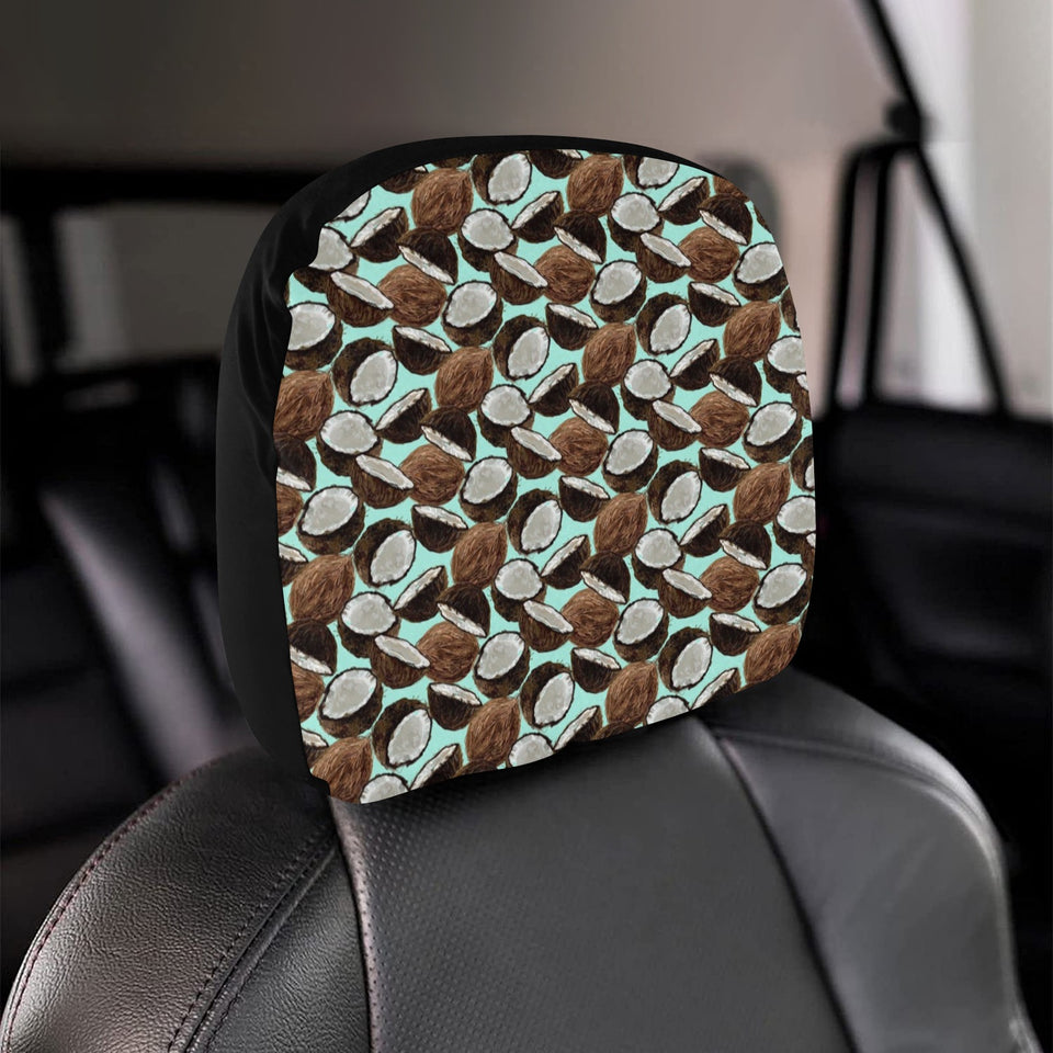 Coconut Pattern Print Design 03 Car Headrest Cover