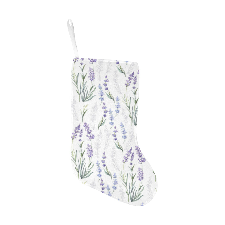 Hand painting Watercolor Lavender Christmas Stocking