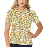 Popcorn Pattern Print Design 03 Women's All Over Print Polo Shirt