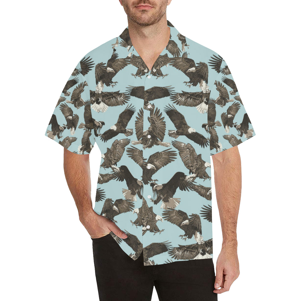 Eagle Pattern Print Design 01 Men's All Over Print Hawaiian Shirt (Model T58)