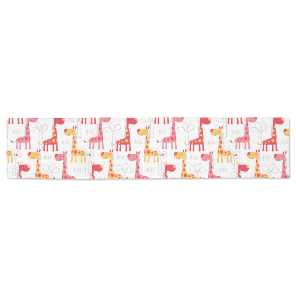 Giraffe Pattern Print Design 03 Table Runner