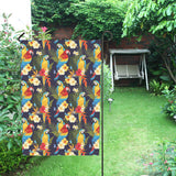 Colorful parrot flower pattern House Flag Garden Flag