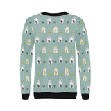 Cute hamster cheese pattern Women's Crew Neck Sweatshirt