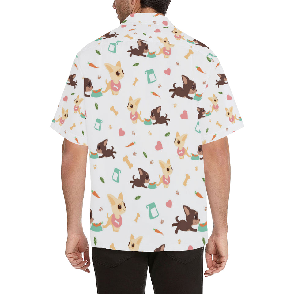 Cute Chihuahua puppie pattern Men's All Over Print Hawaiian Shirt