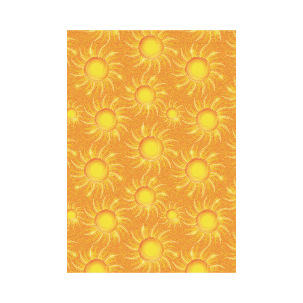 Sun orange background House Flag Garden Flag