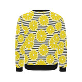 slice of lemon design pattern Men's Crew Neck Sweatshirt