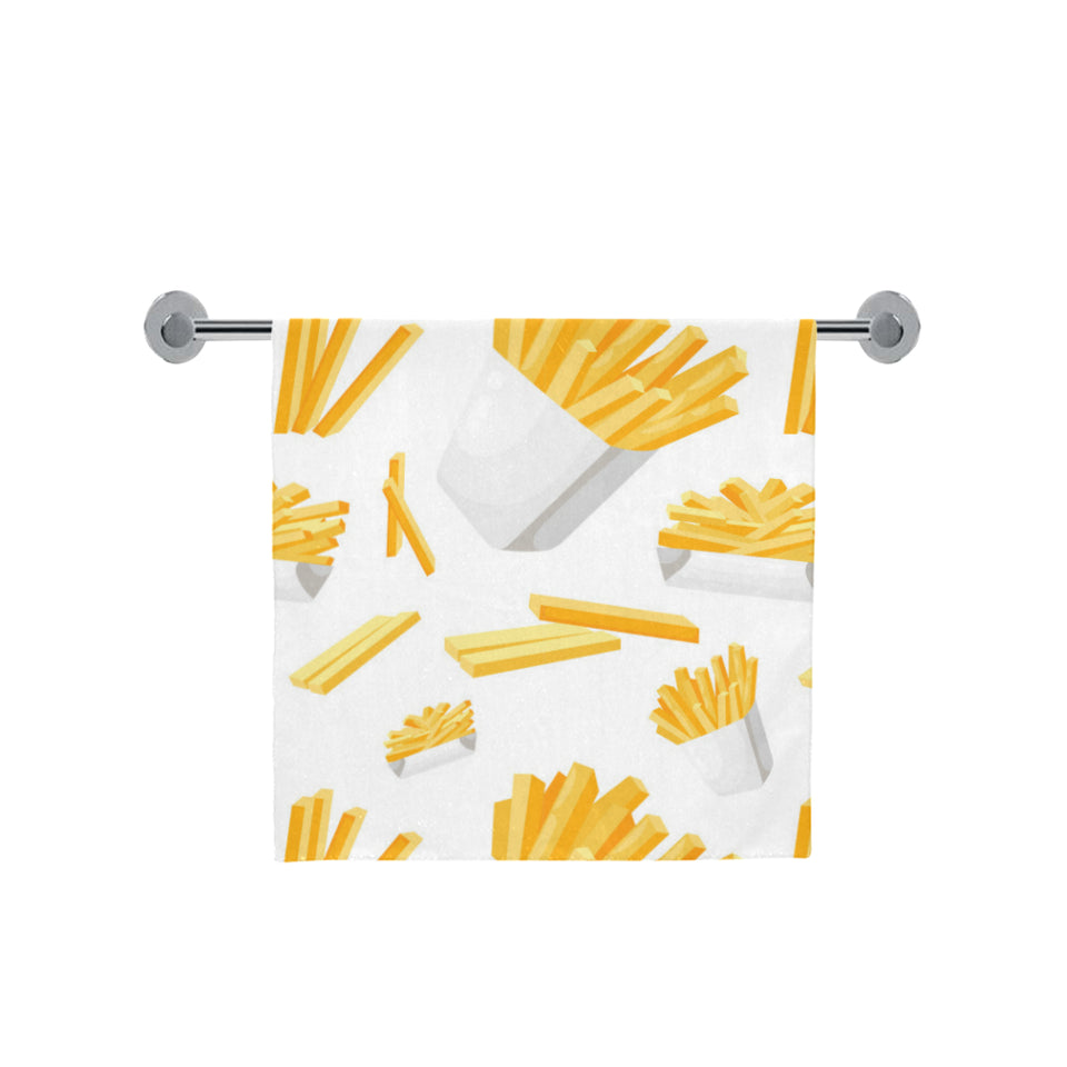 French fries white paper box pattern Bath Towel