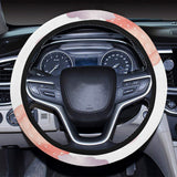 Watercolor air balloon cloud pattern Car Steering Wheel Cover