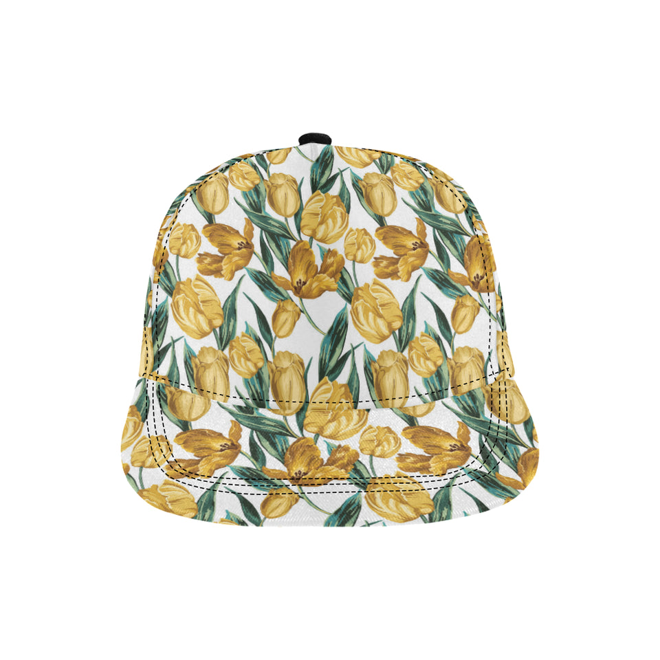 yellow tulips pattern All Over Print Snapback Cap