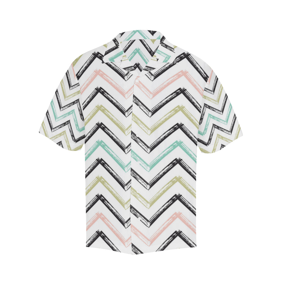 zigzag  chevron paint pattern Men's All Over Print Hawaiian Shirt