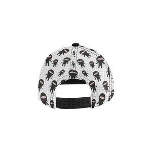 Ninja pattern plaid background All Over Print Snapback Cap