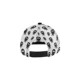 Ninja pattern plaid background All Over Print Snapback Cap