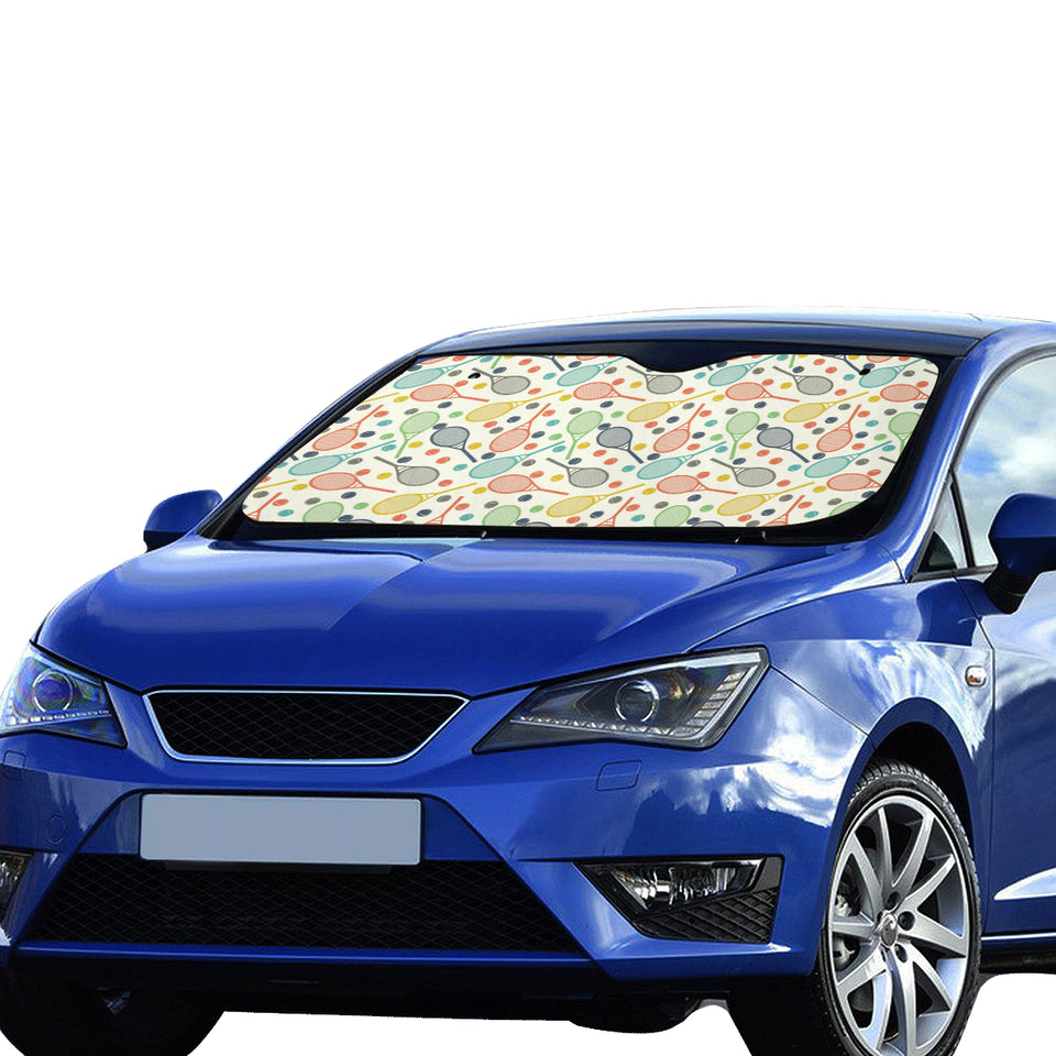 Tennis Pattern Print Design 03 Car Sun Shade