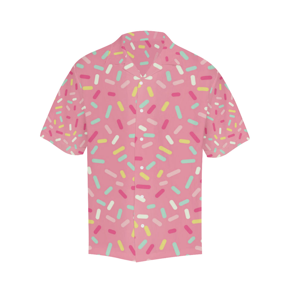 Pink donut glaze candy pattern Men's All Over Print Hawaiian Shirt