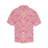 Pink donut glaze candy pattern Men's All Over Print Hawaiian Shirt