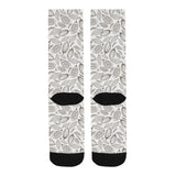 cacao beans leaves pattern Crew Socks