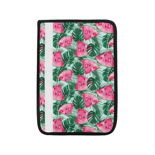 Watermelons tropical palm leaves pattern Car Seat Belt Cover