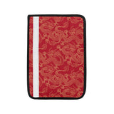 Gold dragons red background Car Seat Belt Cover